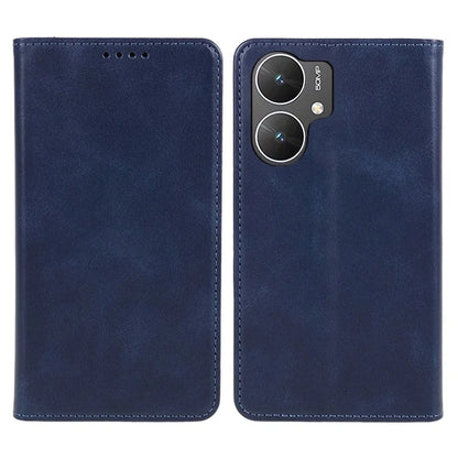 For Xiaomi Poco M6 5G Mobile Phone Case Calf Texture PU Leather Stand Wallet Phone Stand Cover