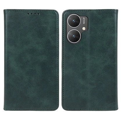 For Xiaomi Poco M6 5G Mobile Phone Case Calf Texture PU Leather Stand Wallet Phone Stand Cover