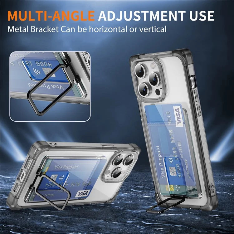 YSM Reinforced Corners Series for iPhone 14 Pro Max Case Card Holder Phone Cover