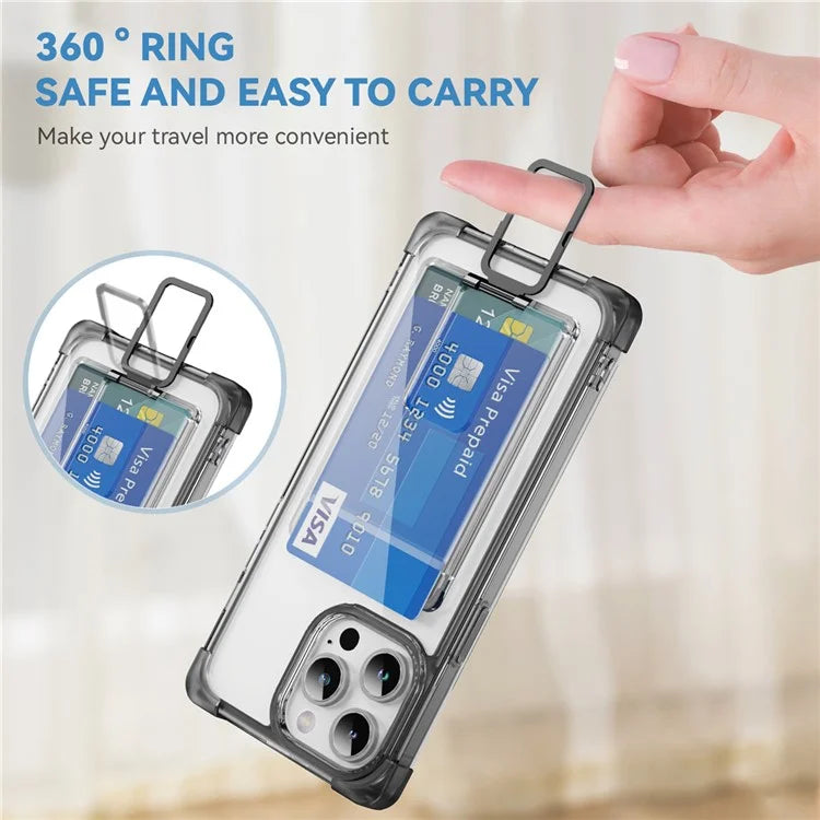 YSM Reinforced Corners Series for iPhone 14 Pro Max Case Card Holder Phone Cover