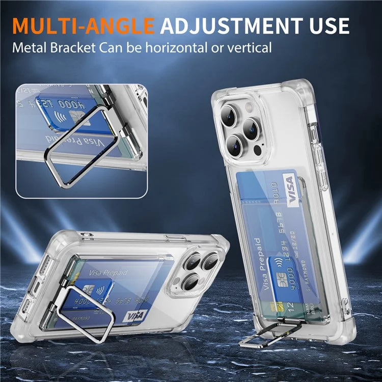YSM Reinforced Corners Series for iPhone 14 Pro Max Case Card Holder Phone Cover