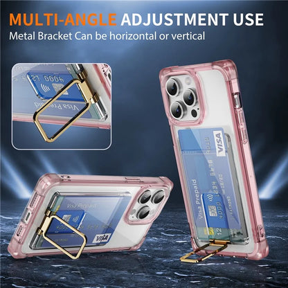YSM Reinforced Corners Series for iPhone 14 Pro Max Case Card Holder Phone Cover