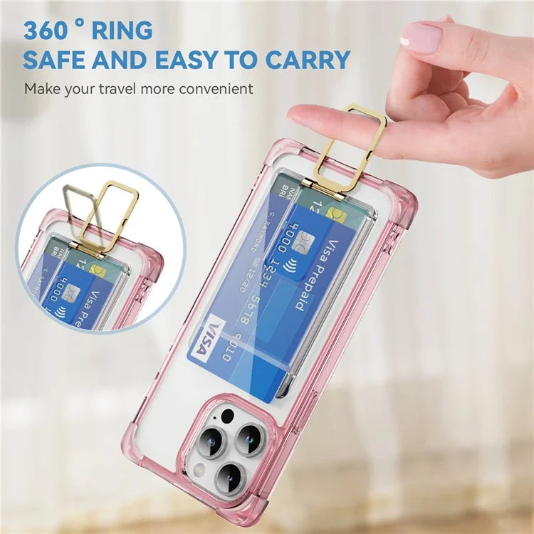 YSM Reinforced Corners Series for iPhone 14 Pro Max Case Card Holder Phone Cover