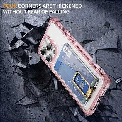 YSM Reinforced Corners Series for iPhone 14 Pro Max Case Card Holder Phone Cover