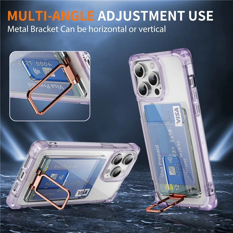 YSM Reinforced Corners Series for iPhone 14 Pro Max Case Card Holder Phone Cover