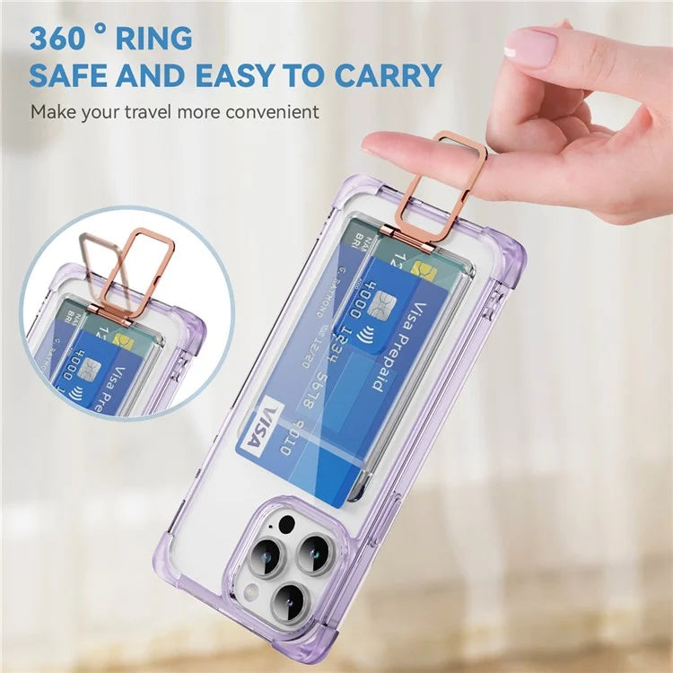 YSM Reinforced Corners Series for iPhone 14 Pro Max Case Card Holder Phone Cover