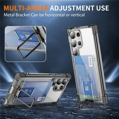 YSM Reinforced Corners Series for Samsung Galaxy S23 Ultra Case Card Slot Kickstand Cover