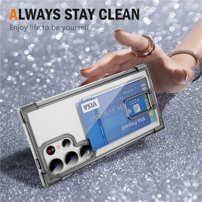 YSM Reinforced Corners Series for Samsung Galaxy S23 Ultra Case Card Slot Kickstand Cover