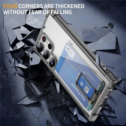 YSM Reinforced Corners Series for Samsung Galaxy S23 Ultra Case Card Slot Kickstand Cover