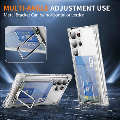 YSM Reinforced Corners Series for Samsung Galaxy S23 Ultra Case Card Slot Kickstand Cover