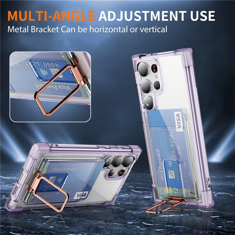 YSM Reinforced Corners Series for Samsung Galaxy S23 Ultra Case Card Slot Kickstand Cover