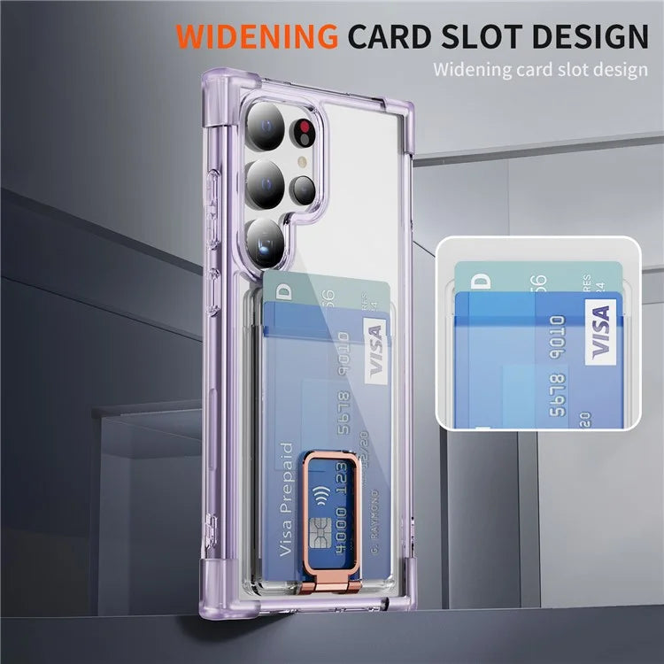 YSM Reinforced Corners Series for Samsung Galaxy S23 Ultra Case Card Slot Kickstand Cover