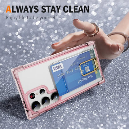 YSM Reinforced Corners Series for Samsung Galaxy S23 Ultra Case Card Slot Kickstand Cover