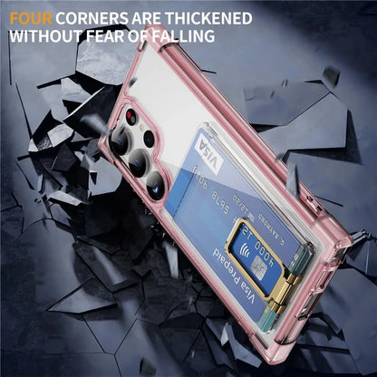 YSM Reinforced Corners Series for Samsung Galaxy S23 Ultra Case Card Slot Kickstand Cover