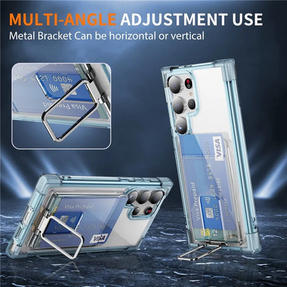YSM Reinforced Corners Series for Samsung Galaxy S23 Ultra Case Card Slot Kickstand Cover