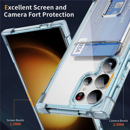 YSM Reinforced Corners Series for Samsung Galaxy S23 Ultra Case Card Slot Kickstand Cover