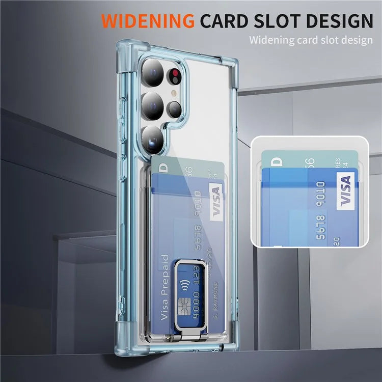 YSM Reinforced Corners Series for Samsung Galaxy S23 Ultra Case Card Slot Kickstand Cover