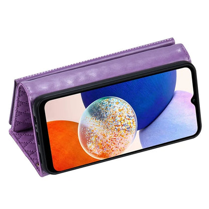 BKS-002 For Samsung Galaxy A24 4G (162.1 x 77.6 x 8.3mm) Leather Case Card Slots Phone Cover with Straps