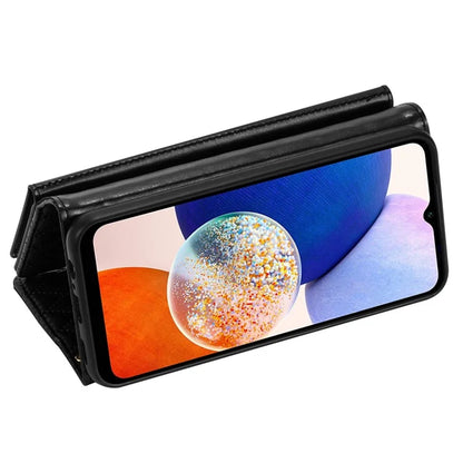 BKS-002 For Samsung Galaxy A15 4G / 5G Case Leather Wallet Phone Cover Rhombus Pattern