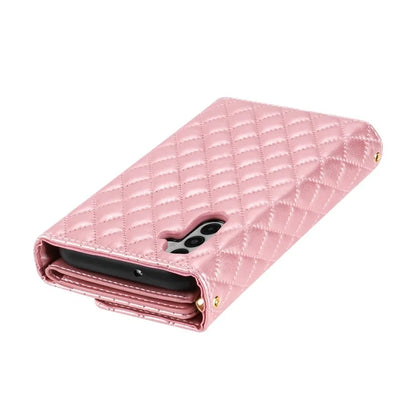 BKS-002 For Samsung Galaxy A15 4G / 5G Case Leather Wallet Phone Cover Rhombus Pattern