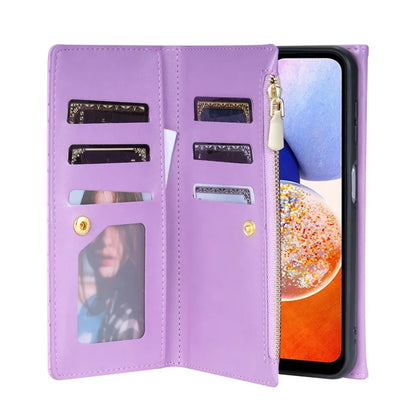 BKS-002 For Samsung Galaxy A14 4G / 5G Case Flip Wallet Leather Phone Cover 7 Card Slots