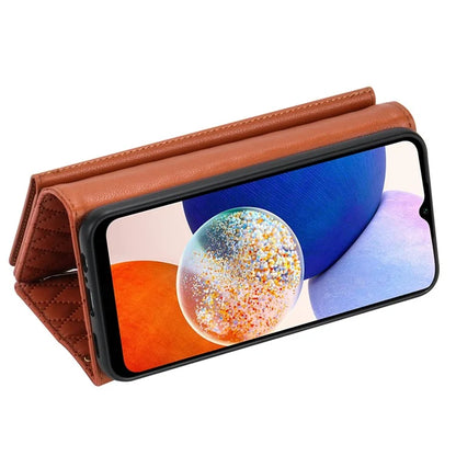 BKS-002 For Samsung Galaxy A05s 4G Case Zipper Pocket Flip Leather Phone Cover with 7 Card Slots