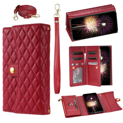 BKS-002 For Samsung Galaxy S24 Leather Flip Case Phone Cover Card Slots Zipper Pocket