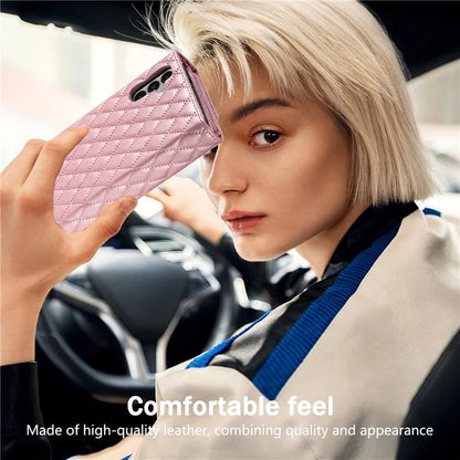 BKS-002 For Samsung Galaxy A34 5G Leather Phone Case 7 Card Slots Zipper Pocket Cover with Straps