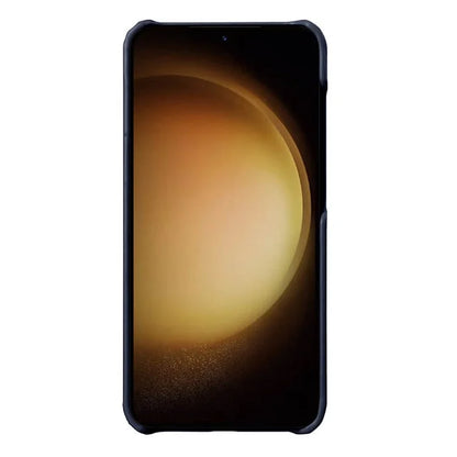 MELKCO For Samsung Galaxy S24+ Cell Phone Case Drop Proof Genuine Cow Leather+PC Cover