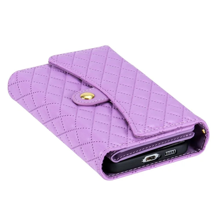 BKS-002 Wallet Phone Case for Samsung Galaxy S23+ Multi-Cards Zipper PU Leather Cover