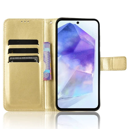Case for Samsung Galaxy A55 5G Crazy Horse Texture Leather Wallet Shockproof Cover