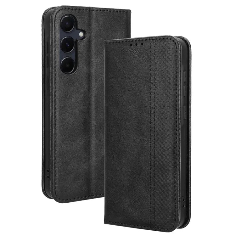 For Samsung Galaxy A55 5G Phone Case Retro Leather Wallet Flip Cover