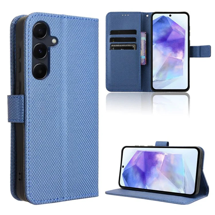 For Samsung Galaxy A55 5G PU Leather Cover Flip Phone Case with Card Slots