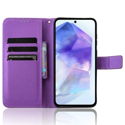 For Samsung Galaxy A55 5G PU Leather Cover Flip Phone Case with Card Slots