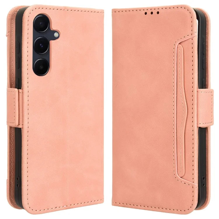 For Samsung Galaxy A55 5G Leather Phone Case Multiple Card Slots Stand Cover