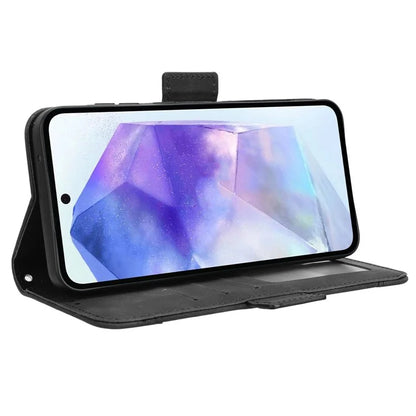 For Samsung Galaxy A55 5G Leather Phone Case Multiple Card Slots Stand Cover