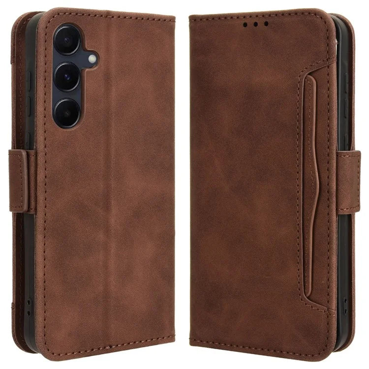 For Samsung Galaxy A55 5G Leather Phone Case Multiple Card Slots Stand Cover