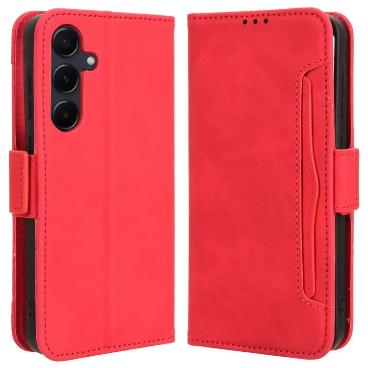 For Samsung Galaxy A55 5G Leather Phone Case Multiple Card Slots Stand Cover