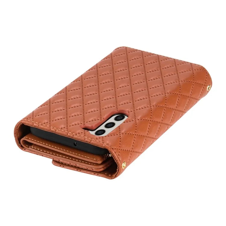 BKS-002 For Samsung Galaxy S23 Cover Card Slots Folio Flip Stand Phone Case