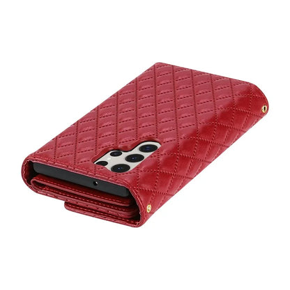 BKS-002 For Galaxy S23 Ultra Phone Cover 7 Card Slots Stand Wallet Case