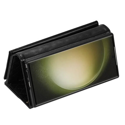 BKS-002 For Galaxy S23 Ultra Phone Cover 7 Card Slots Stand Wallet Case