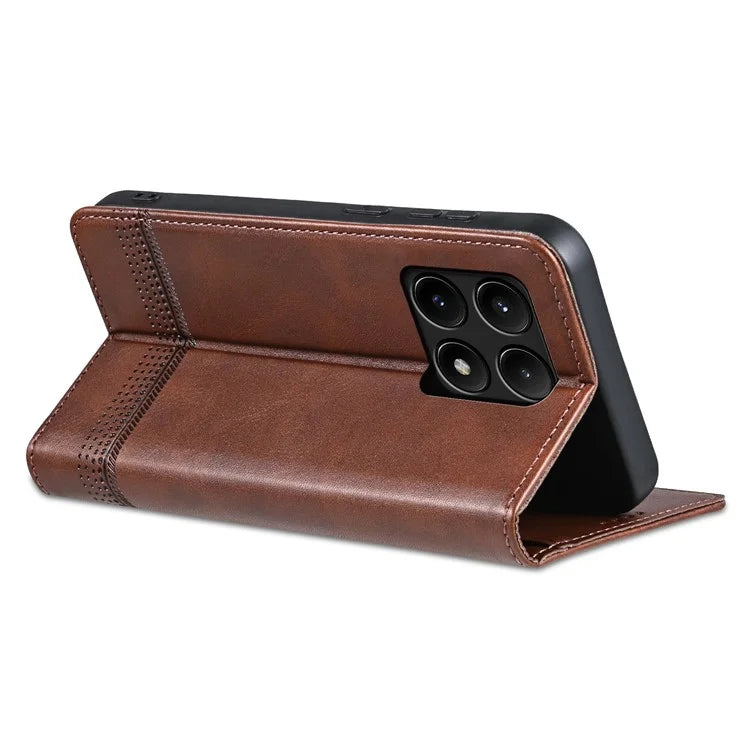 AZNS For Xiaomi Redmi K70 5G / K70 Pro 5G Phone Case Wallet Cover Cowhide Texture