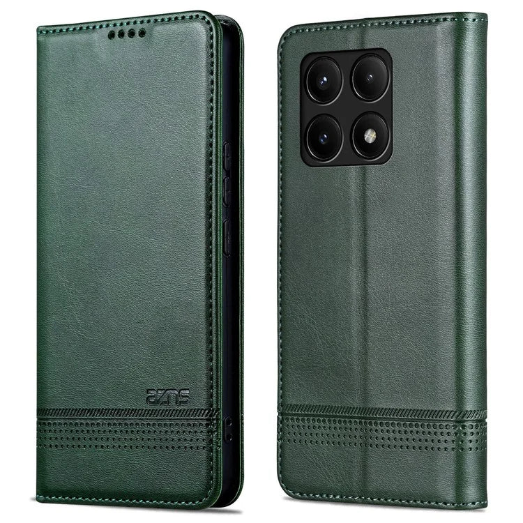 AZNS For Xiaomi Redmi K70 5G / K70 Pro 5G Phone Case Wallet Cover Cowhide Texture