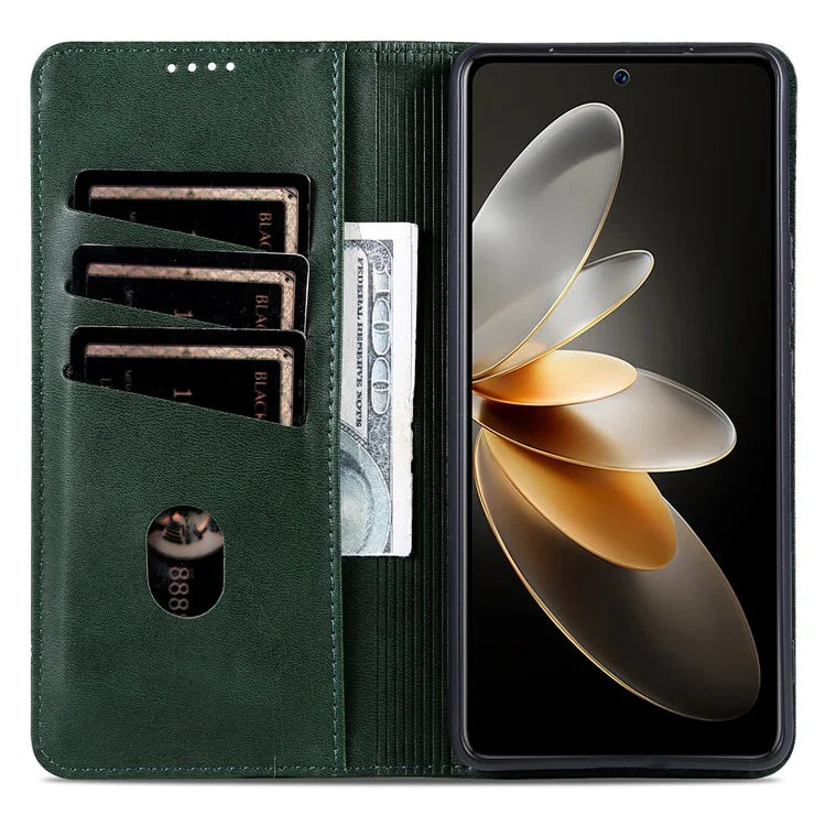 AZNS For Xiaomi Redmi K70 5G / K70 Pro 5G Phone Case Wallet Cover Cowhide Texture