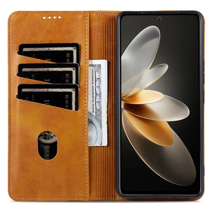 AZNS For Xiaomi Redmi K70 5G / K70 Pro 5G Phone Case Wallet Cover Cowhide Texture