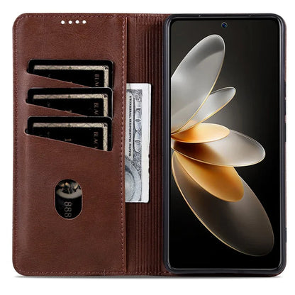 AZNS For Xiaomi Redmi K70E 5G / Poco X6 Pro 5G Wallet Case Phone Leather Cover Stand