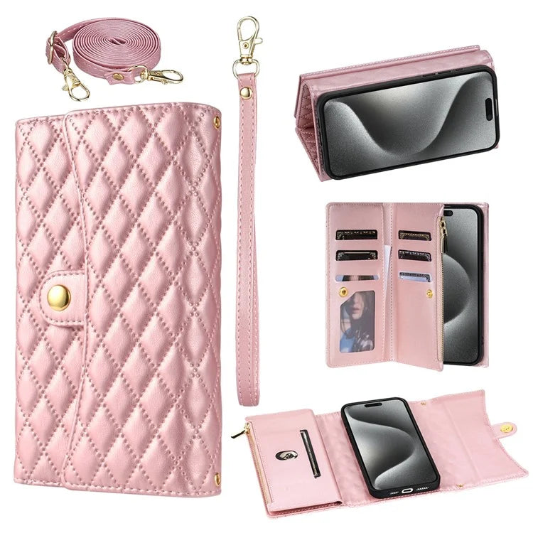 BKS-002 For iPhone 14 Magnetic Case 7 Card Slots Leather Shockproof Phone Cover