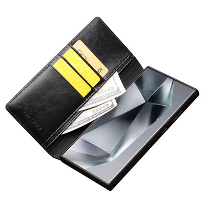 QIALINO For Samsung Galaxy S24 Ultra Case Wallet Flip Stand Phone Cover Genuine Cow Leather