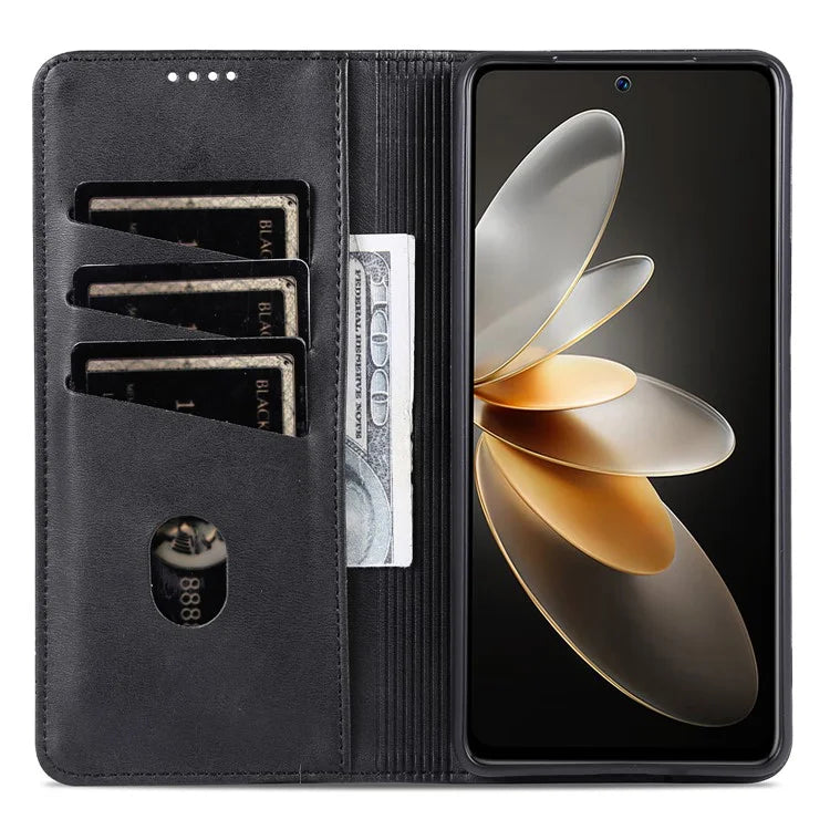 AZNS Wallet Case for Huawei nova 12 5G Leather Phone Cover Folding Stand