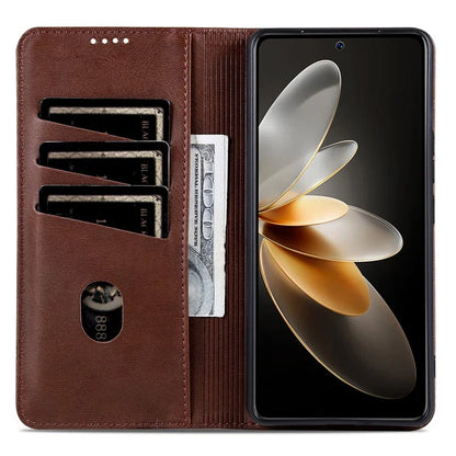 AZNS Wallet Case for Huawei nova 12 5G Leather Phone Cover Folding Stand